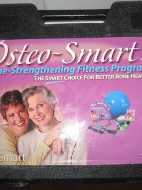 York Osteo-Smart Fitness Set Dumbbells Resistance Bands & Swiss Ball in Case
